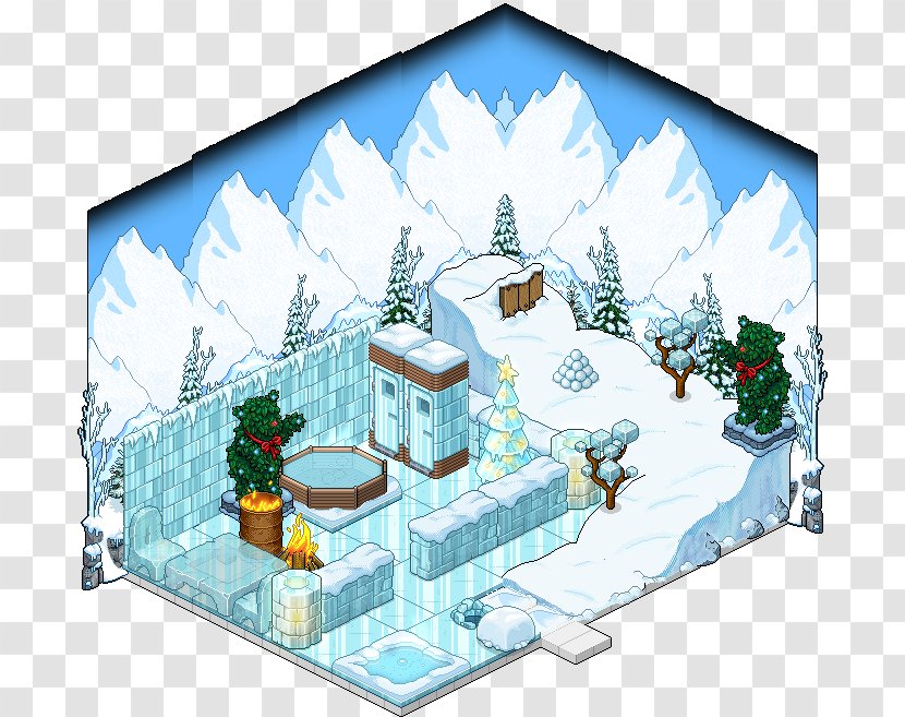 Habbo Sulake Natal Room Winter - City Transparent PNG