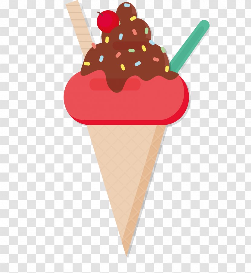 Ice Cream Cones Graphic Design Illustration - Flat - Choco Transparent PNG