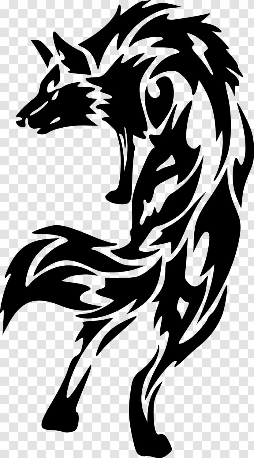 Tattoo Artist Dog Pack Sleeve - Black Wolf Transparent PNG