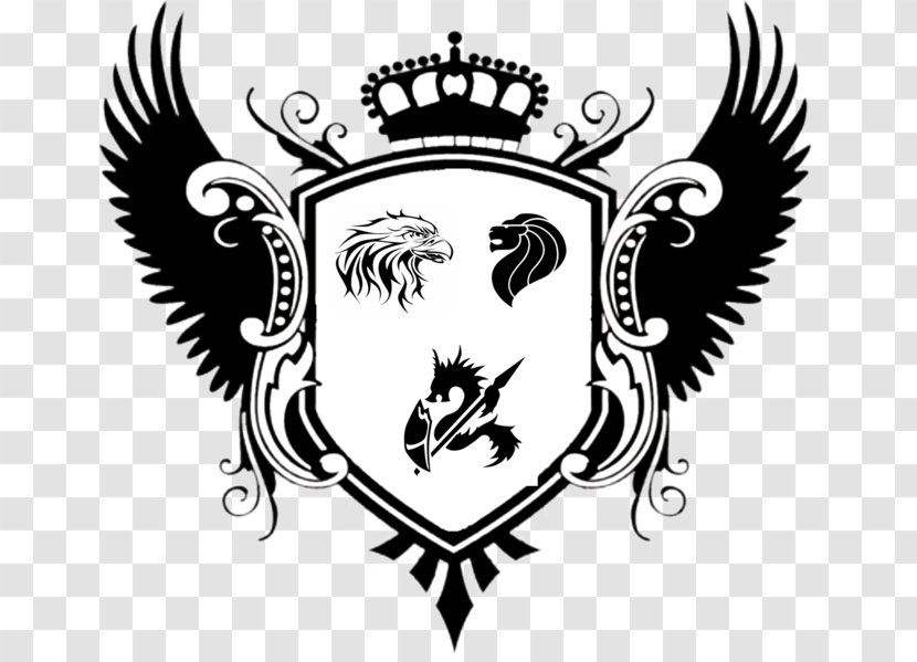 Coat Of Arms Crest Escutcheon Heraldry Crown - Silhouette Transparent PNG