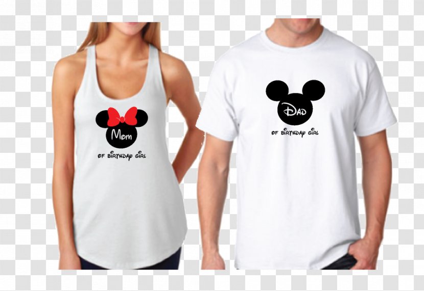 T-shirt Minnie Mouse Mickey Clothing - Cartoon - Mom And Daughter Transparent PNG