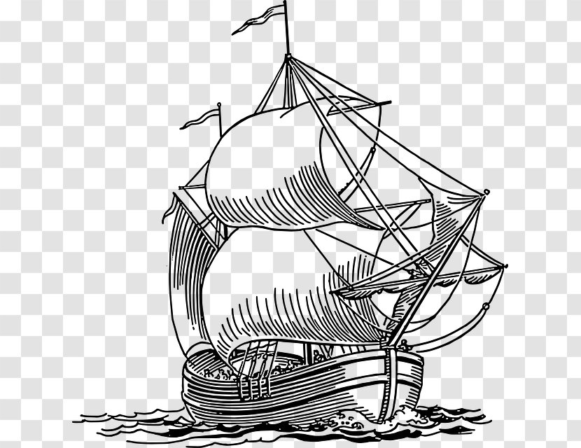 Giant Colouring Coloring Book Sailing Ship Boat - Steering Transparent PNG