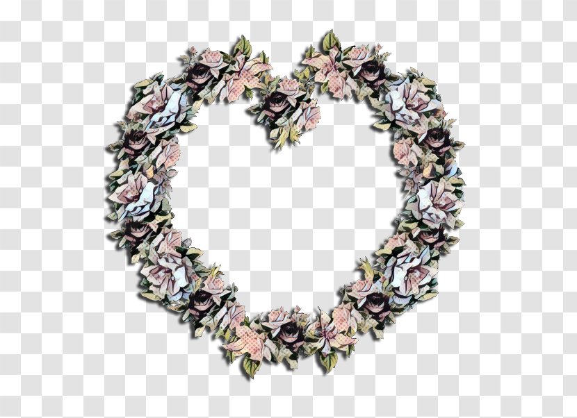 Leaf Wreath - Pink - Plant Lei Transparent PNG