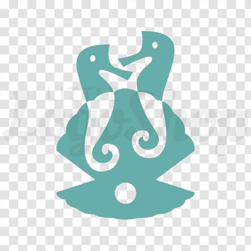Logo Negative Space Monogram Font - Turquoise - Sea Pearl Transparent PNG