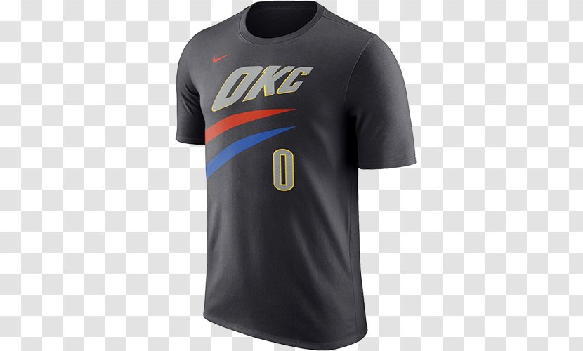 Oklahoma City Thunder T-shirt Jersey Nike - Russell Westbrook Transparent PNG