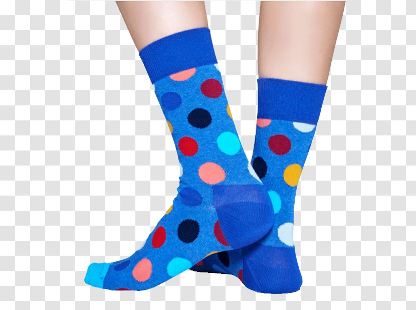 Happy Socks Blue Red Hosiery - Cartoon - Purple Dot Transparent PNG