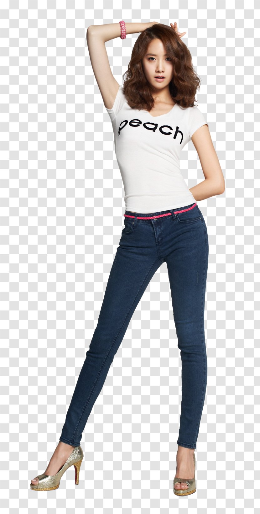 Im Yoon-ah T-shirt Jeans Girls' Generation Clothing - Flower - Celebrities Transparent PNG