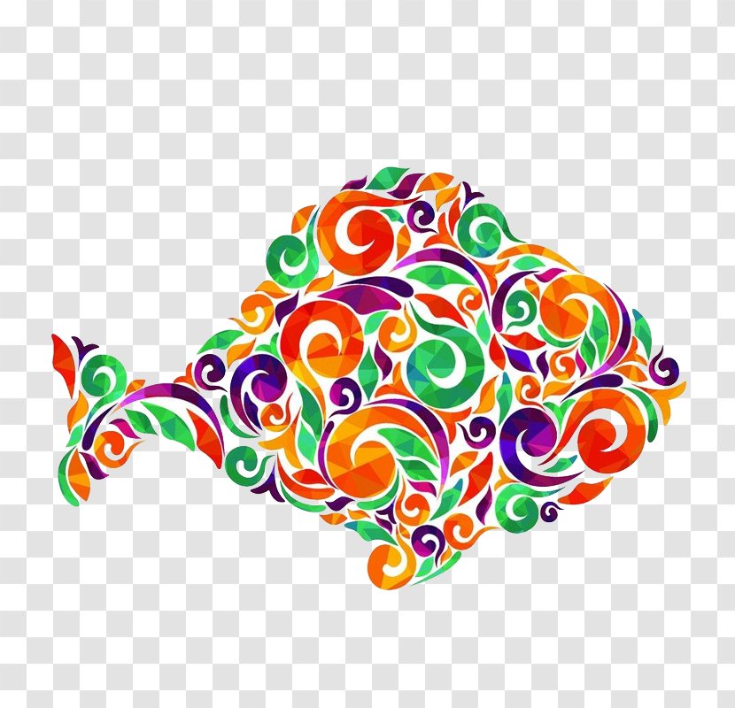 Fish Cartoon - Watercolor Painting - Painted Transparent PNG