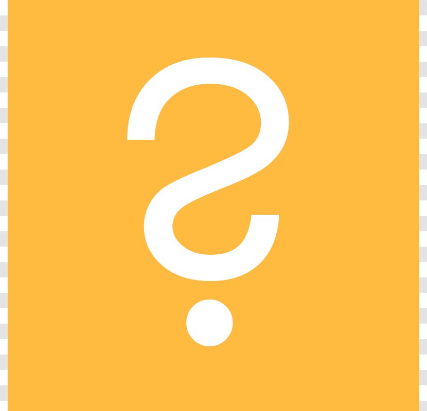 Clip Art - Wildcard Character - Orange Question Mark Transparent PNG