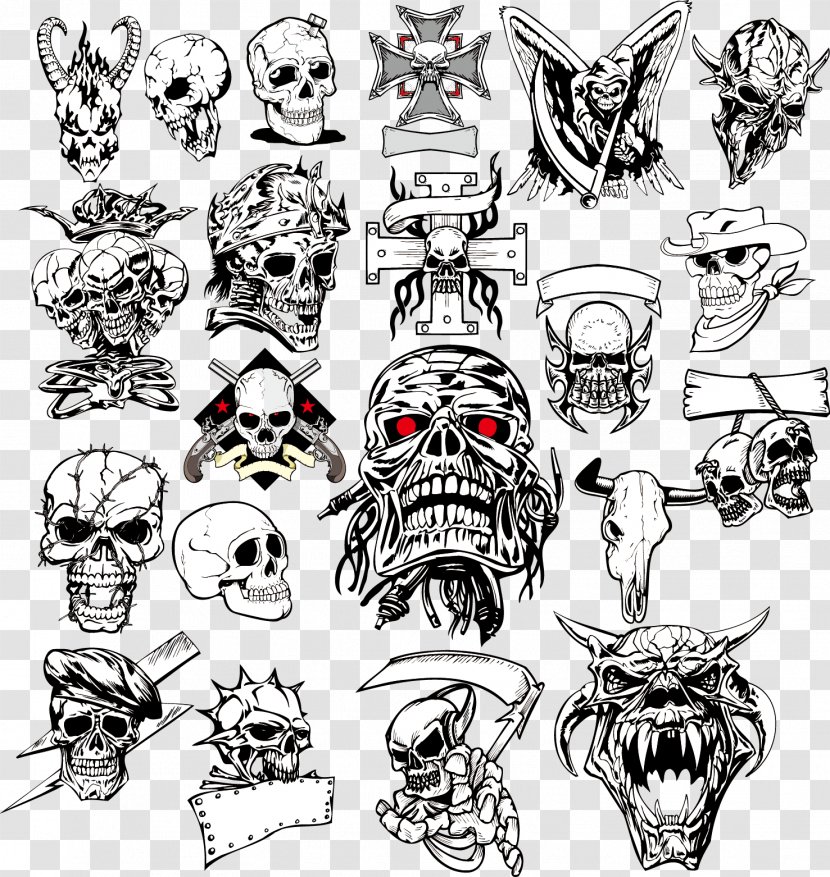 Skull Horror Illustration - Visual Arts - Vector Avatar Transparent PNG