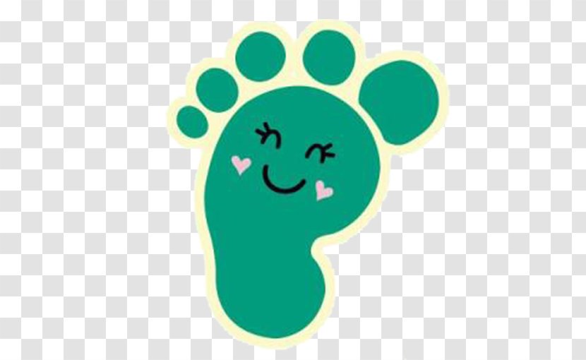 Green Sticker Sole Stairs Foot - Color - Blue Footprints Transparent PNG