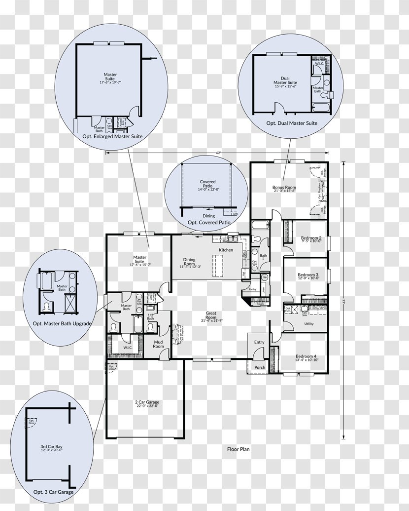 Floor Plan Custom Home - Engineering - Street Transparent PNG