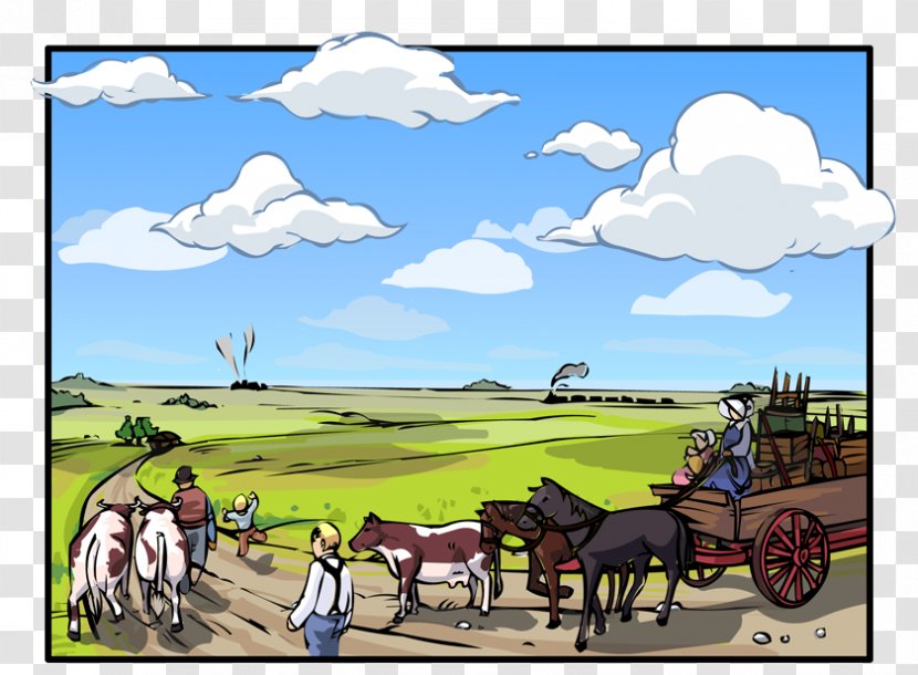 Clip Art Illustration Rural Area Agriculture Horse - Farm Transparent PNG