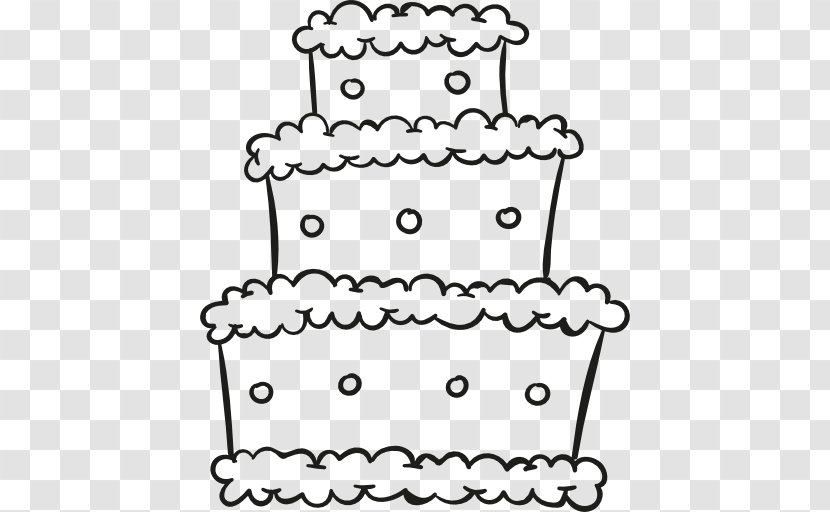 Birthday Cake Wedding Torte - Line Art Transparent PNG