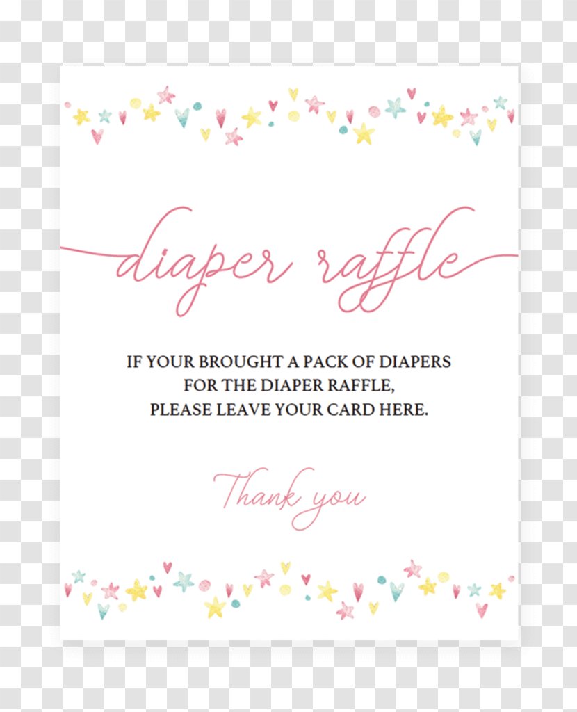 Diaper Baby Shower Raffle Infant Ticket - Petal Transparent PNG