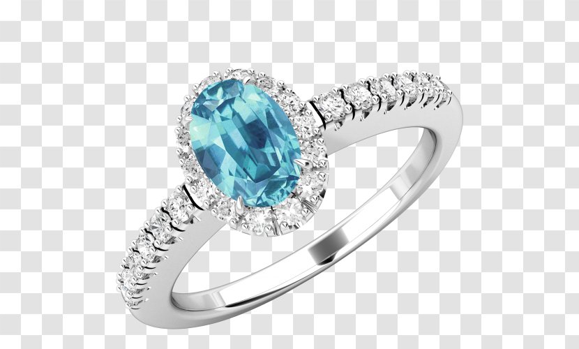 Wedding Ring Aquamarine Diamond Birthstone - Tanzanite - March Gemstone Transparent PNG