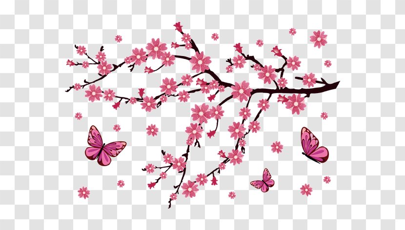 Nail Art Cherry Blossom Wall Decal - Sticker Transparent PNG