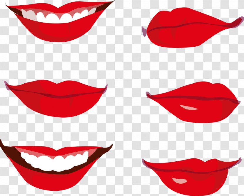 Mouth Lip Smile - Frame - Red Lips Transparent PNG
