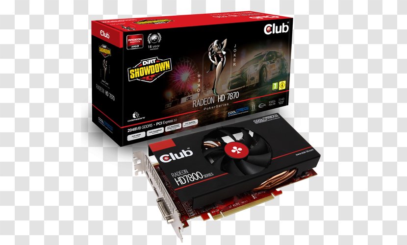 Graphics Cards & Video Adapters AMD Radeon HD 7870 Club 3D GDDR5 SDRAM - Io Card - Hd 4000 Series Transparent PNG