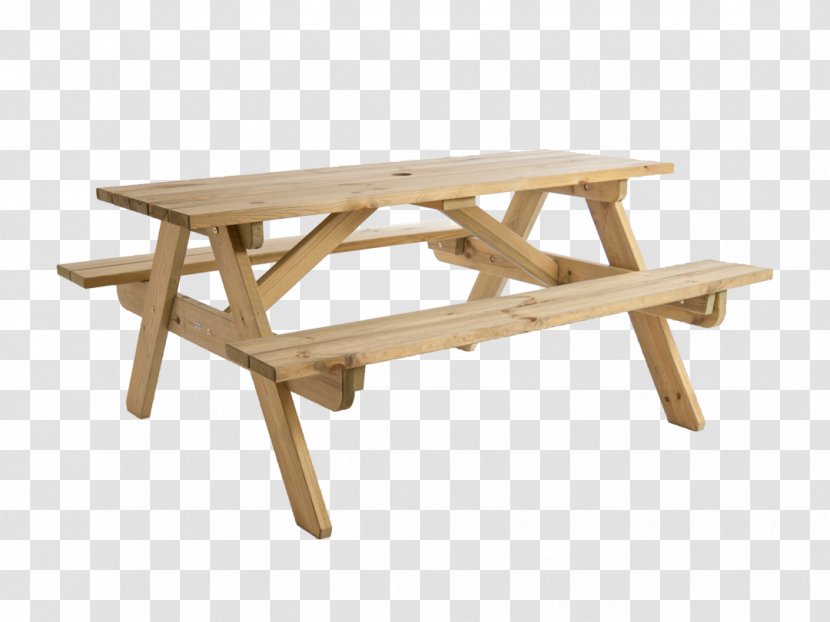 Picnic Table Bench Garden Furniture - Design - A Wooden Transparent PNG