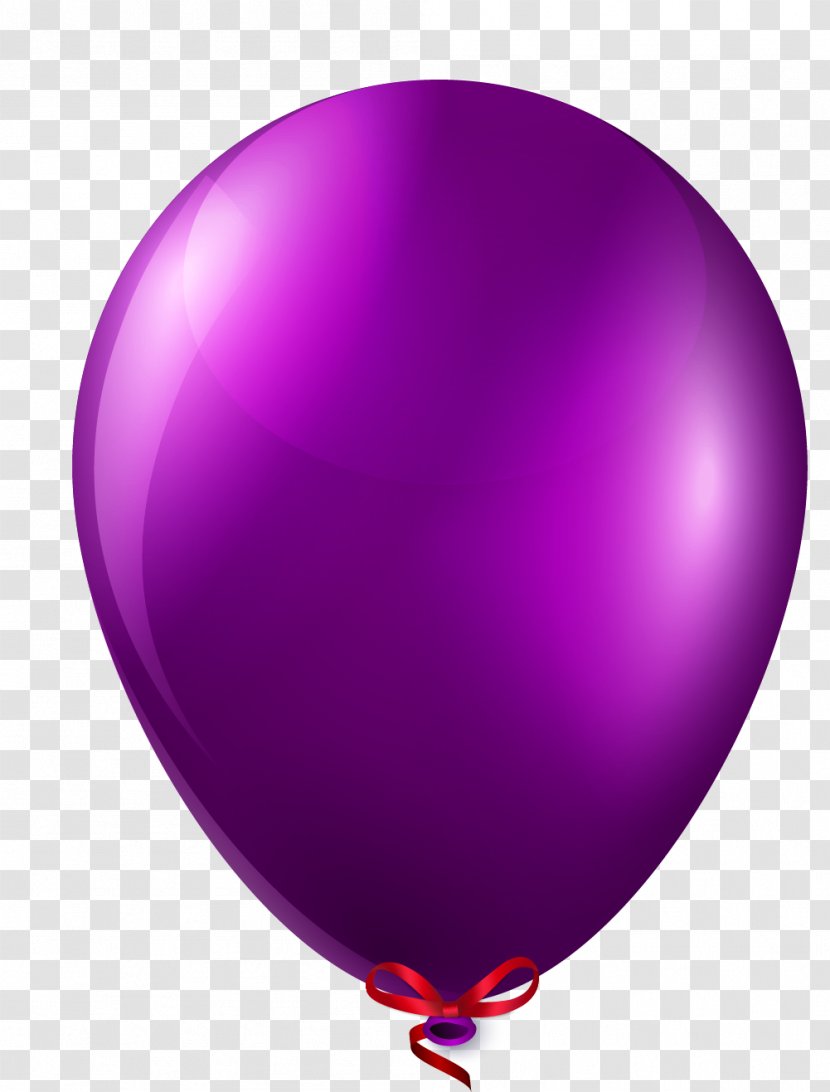Balloon Purple Blue - Heart - Hand Painted Transparent PNG