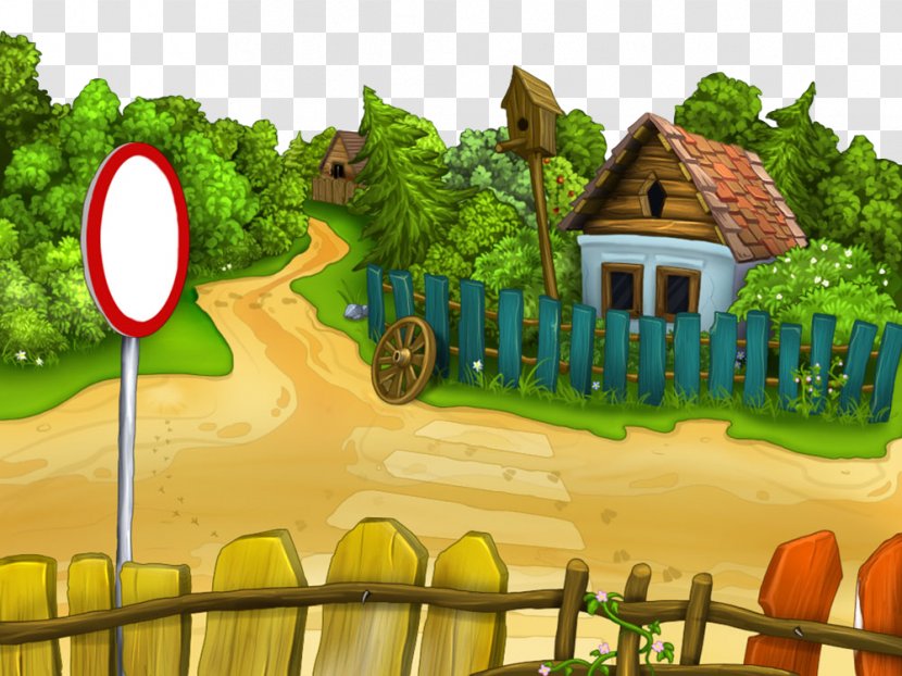 Natural Landscape Rural Area Farm Animation - Building Games Transparent PNG