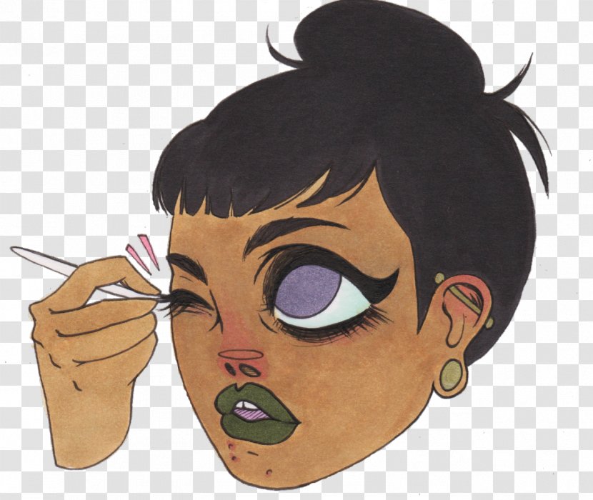 Nose Eyebrow Hair Coloring Eyelash - Silhouette Transparent PNG