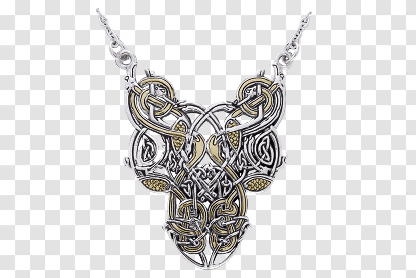 Locket Celtic Knot Celts Earring Necklace - Metal Transparent PNG