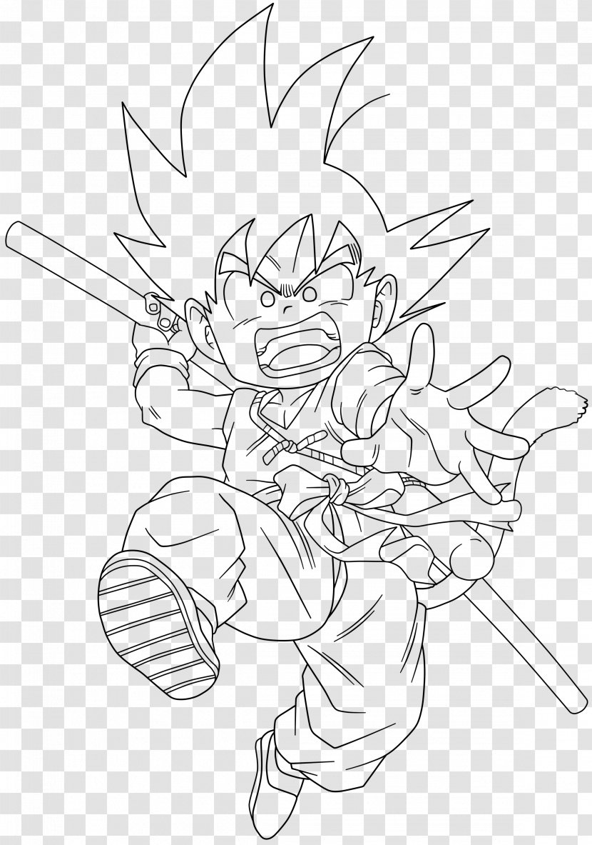 Line Art Goku Drawing DeviantArt - Inker Transparent PNG