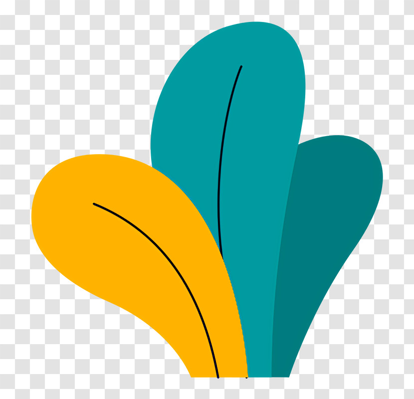 Logo Meter Teal Leaf Line Transparent PNG