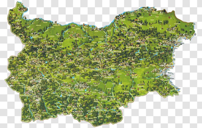 Bulgaria Overview Map Tourism Tourist Attraction - Turkart - Karta Na BG Transparent PNG