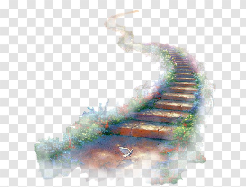 Watercolor Painting Stairway To Heaven Organism - Paint - Water Transparent PNG