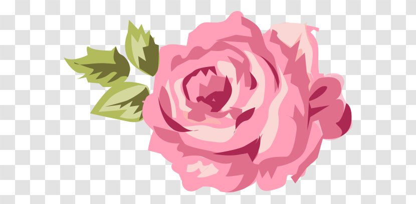 Garden Roses Pink Shabby Chic Clip Art - Design Transparent PNG