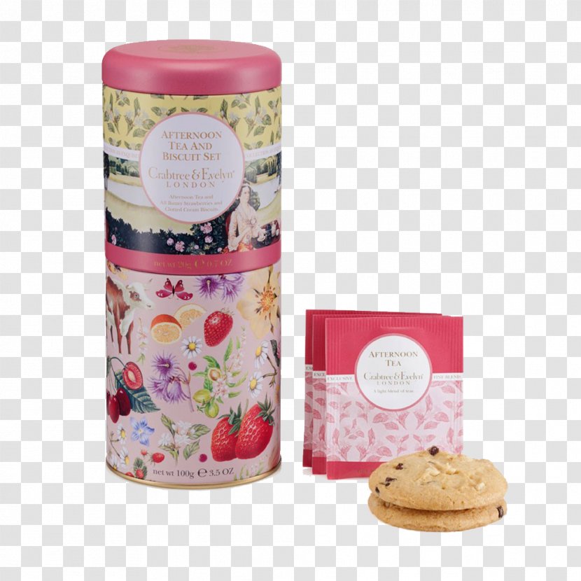 Tea Biscuit Tin Crabtree & Evelyn Flavor - Strawberry - Packaging Transparent PNG