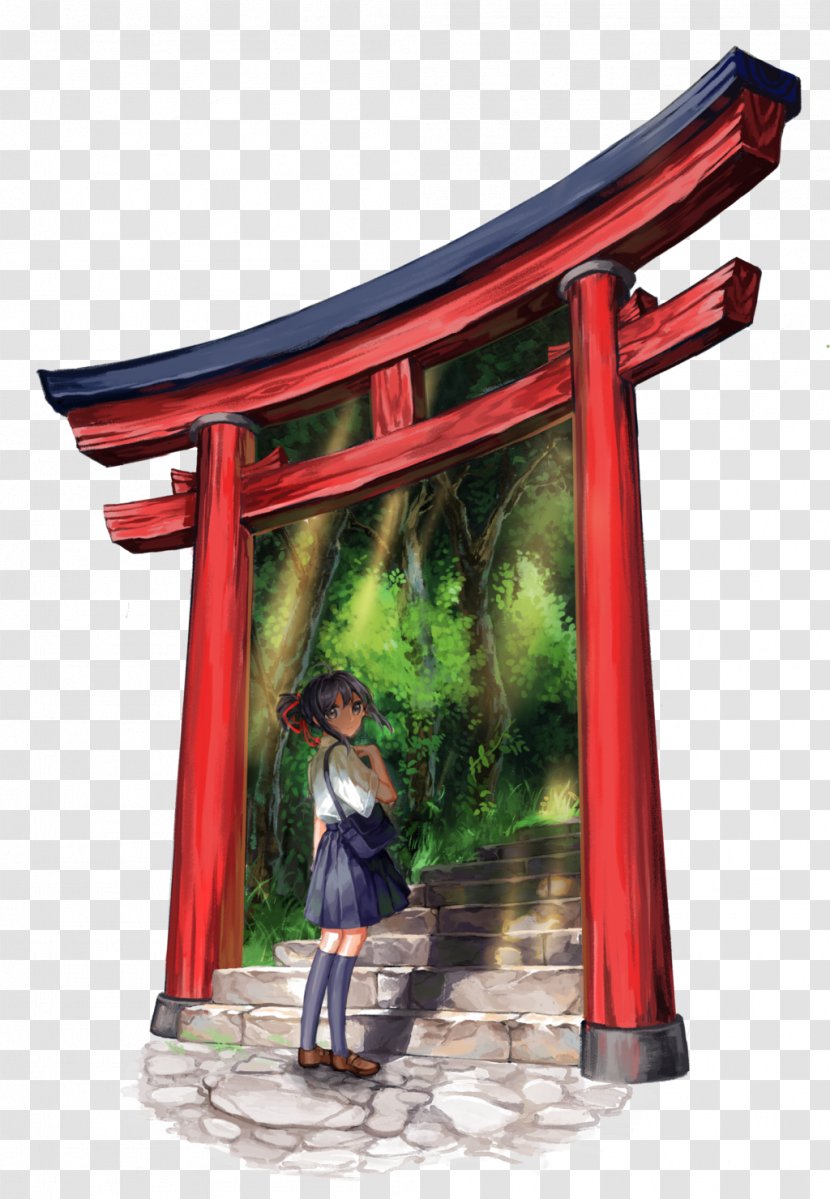 Mitsuha Miyamizu Desktop Wallpaper Art Torii - Kimi No Nawa Transparent PNG