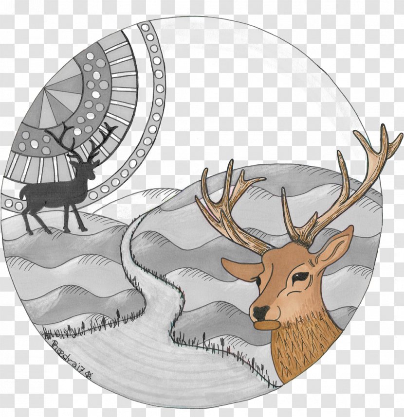 Reindeer Elk Antler Mulberry Design Art - Tail Transparent PNG