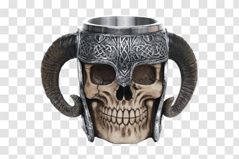 Mug Tankard Skull Coffee Cup - Viking Transparent PNG