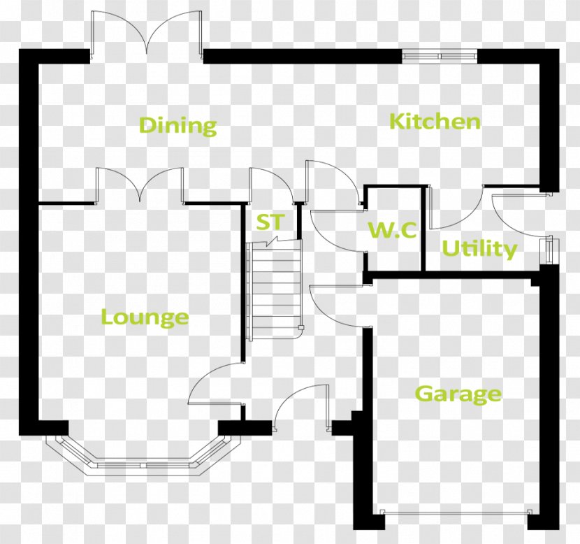 Paper Floor Plan Line - Design M - Atherton Transparent PNG