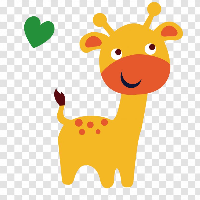 Northern Giraffe Euclidean Vector - Smiling Deer Transparent PNG
