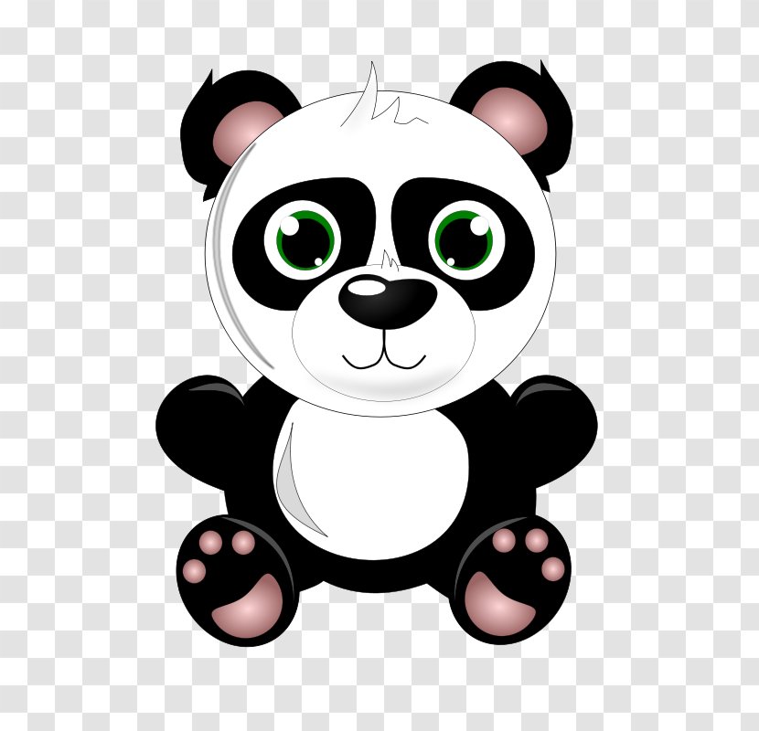 Giant Panda Bear Baby Grizzly Clip Art - Silhouette - Eating Cliparts Transparent PNG
