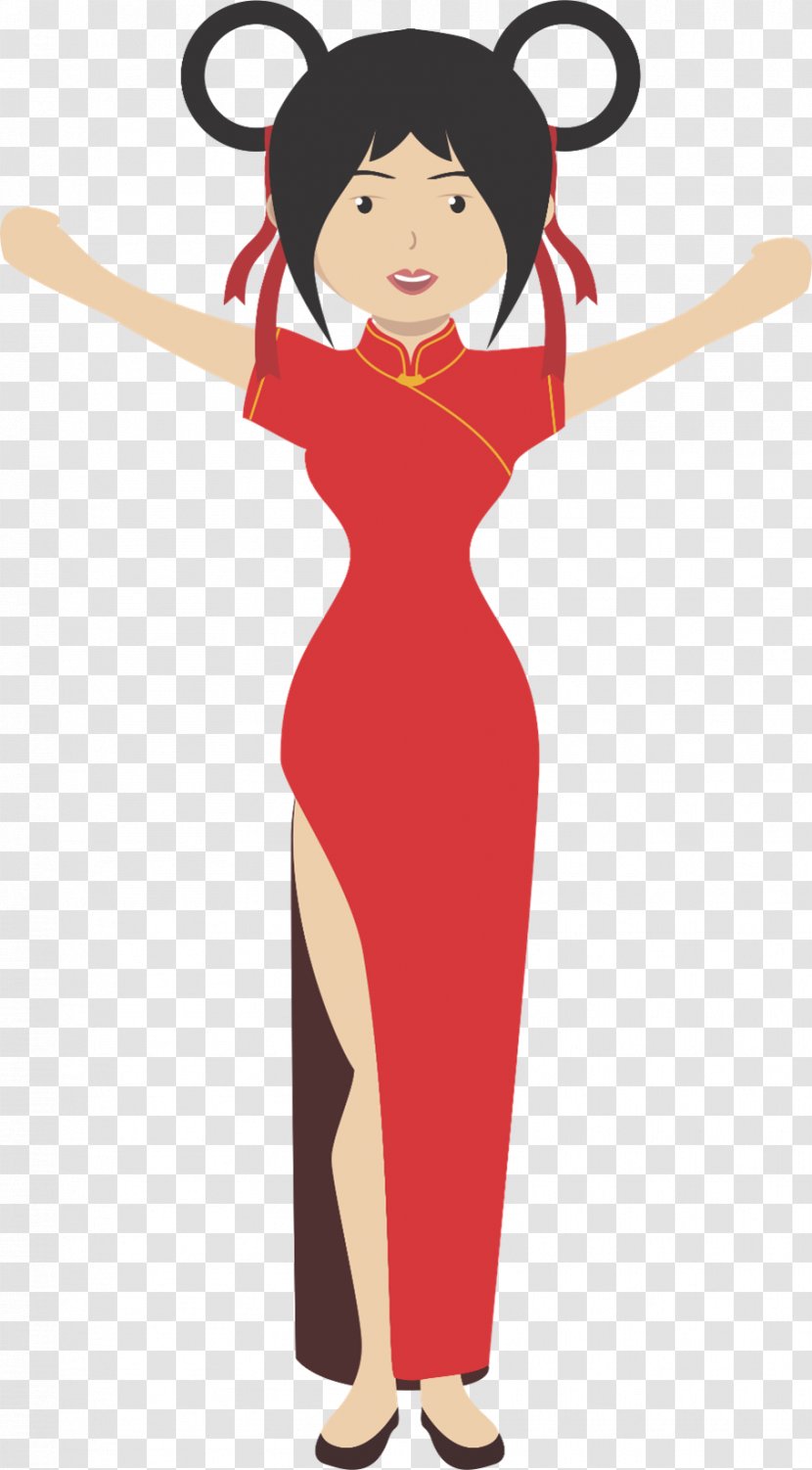 Drawing Cheongsam - Frame - Design Transparent PNG