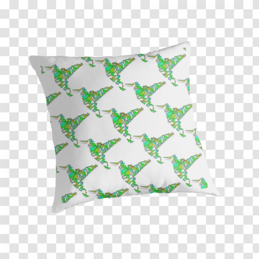 Hummingbird Cushion Throw Pillows Green - Hip Flask - Pillow Transparent PNG