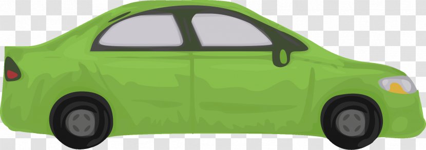 City Car Compact Mid-size Vehicle - Mid Size - Green Lock Transparent PNG