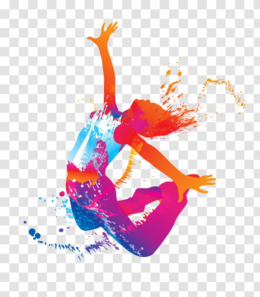 Hip-hop Dance Silhouette Studio - Cartoon - Jumping Woman Transparent PNG