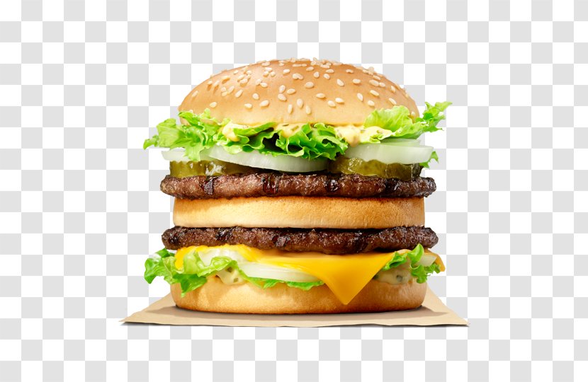 Big King Whopper Hamburger Cheeseburger McDonald's Mac - Salmon Burger Transparent PNG