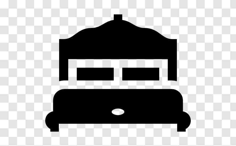 Bedroom Icon - Black And White - Area Transparent PNG