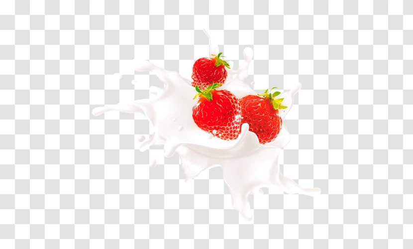 Strawberry Juice Milk Pie Cream - Food Transparent PNG