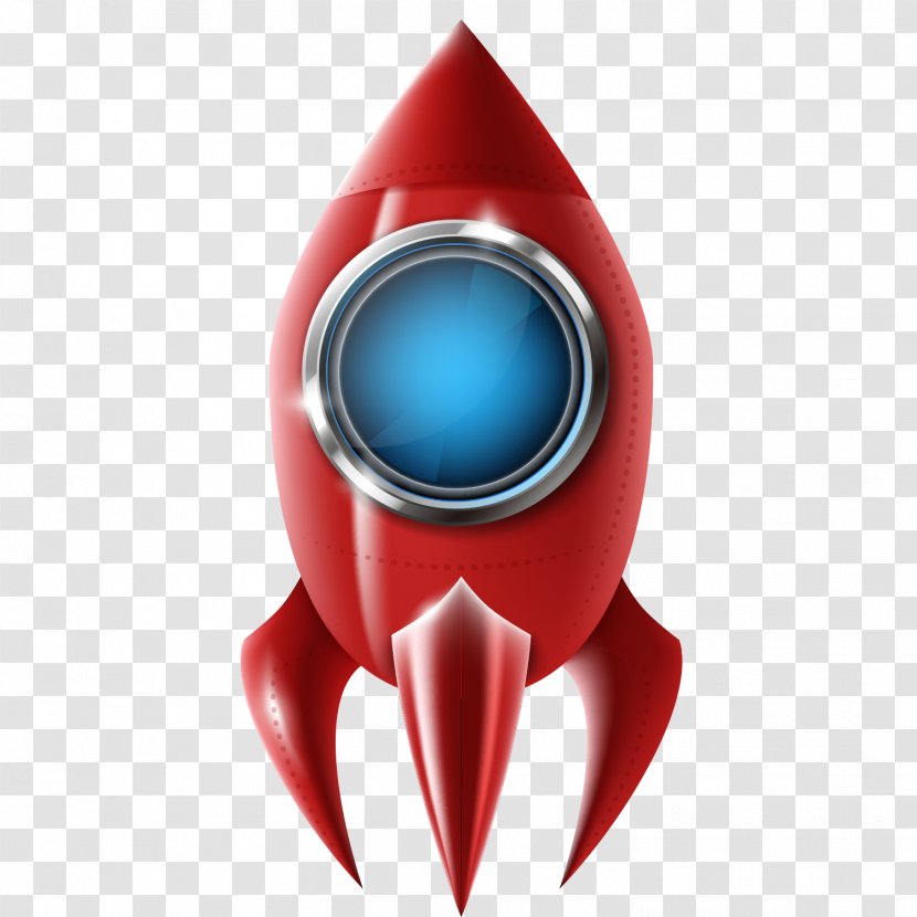 Rocket Launch - Flat Design - Red Transparent PNG