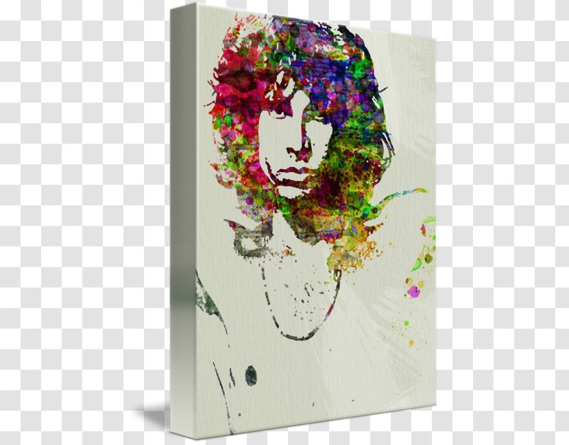 Watercolor Painting Art Musician - Silhouette - Jim Morrison Transparent PNG