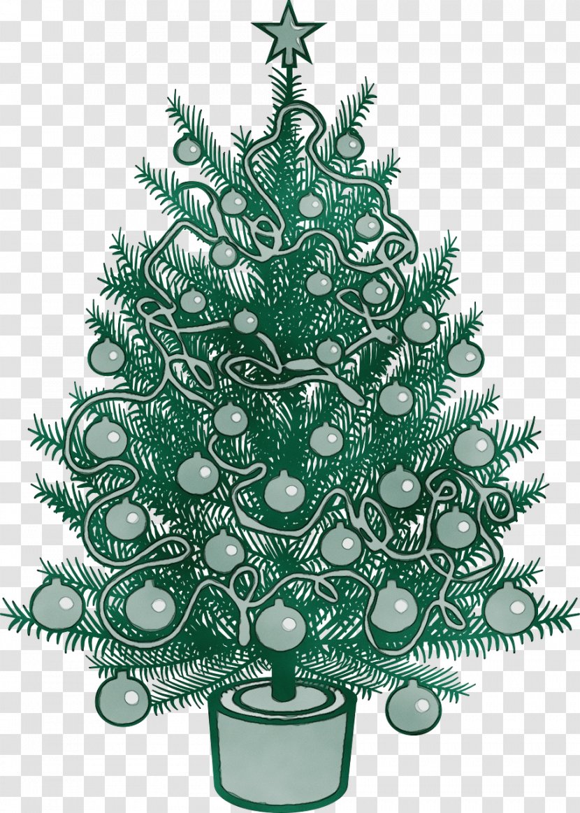 Christmas Tree - Yellow Fir - Holiday Ornament Balsam Transparent PNG